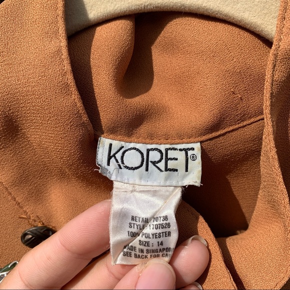 Vintage Mustard Blouse Sz Large - Picture 3 of 8